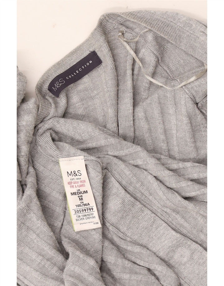 Marks & Spencer Pull cardigan long pour femme UK 14 Gris moyen