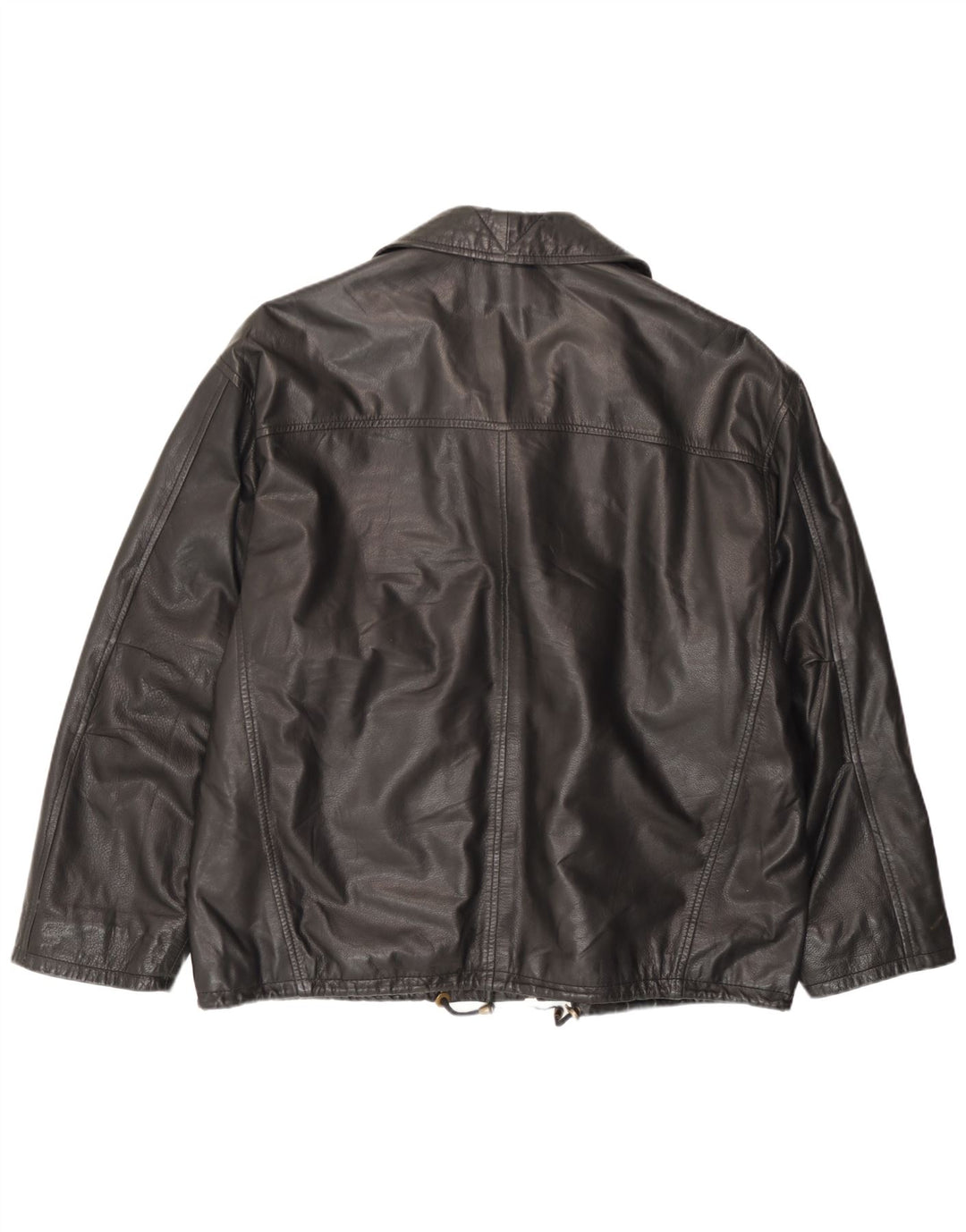 Veste en cuir homme vintage UK 44 2XL Cuir noir