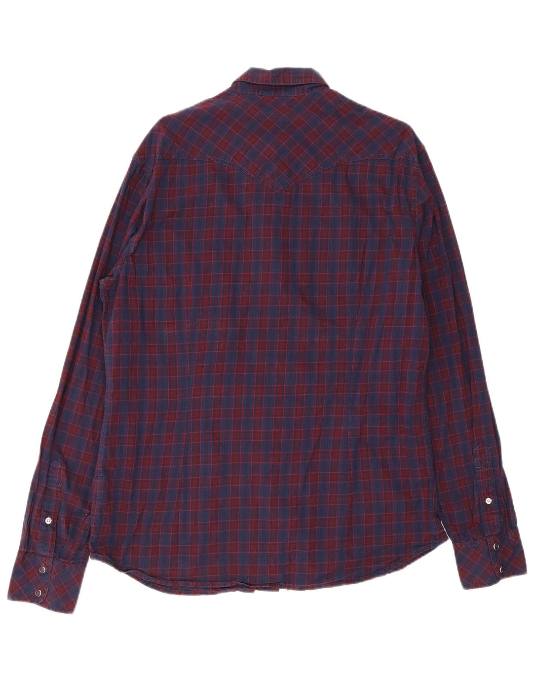Diesel Chemise Homme XL Bleu Marine Carreaux Coton
