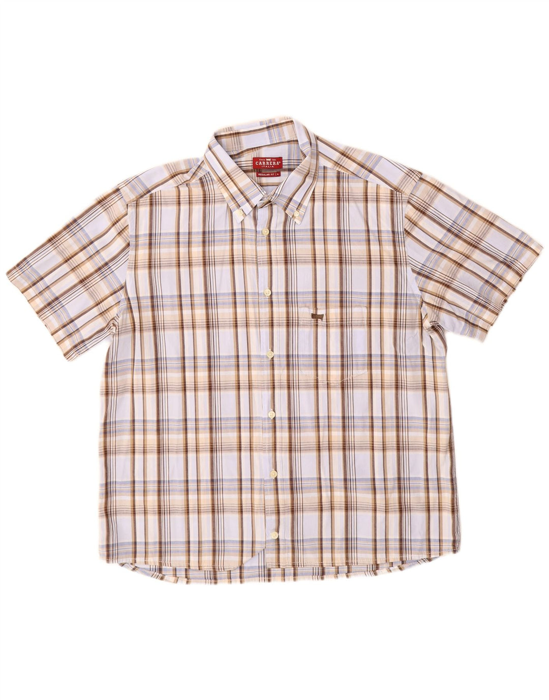 Carrera Chemise à manches courtes Regular Fit XL pour homme Motif carreaux multicolores