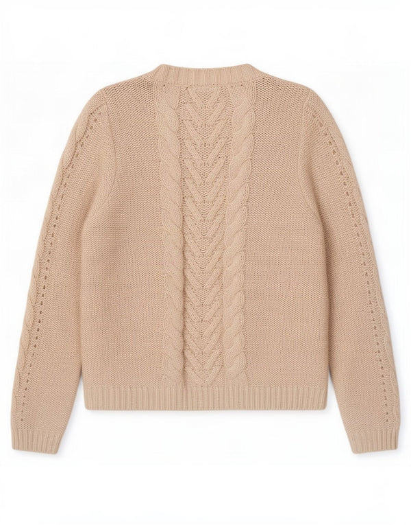 Marks & Spencer Pull cardigan indigo pour femme UK 14 Grand coton beige