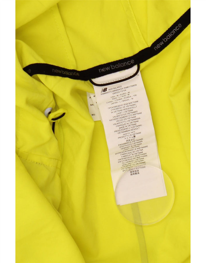 New Balance Veste de pluie à capuche pour homme UK 38 Jaune moyen Polyester