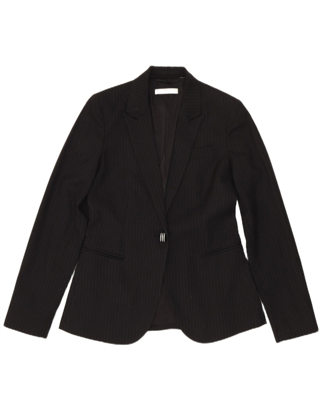 Stefanel Costume 2 pièces 1 bouton pour femme IT 40 Small W28 L28 Noir à fines rayures