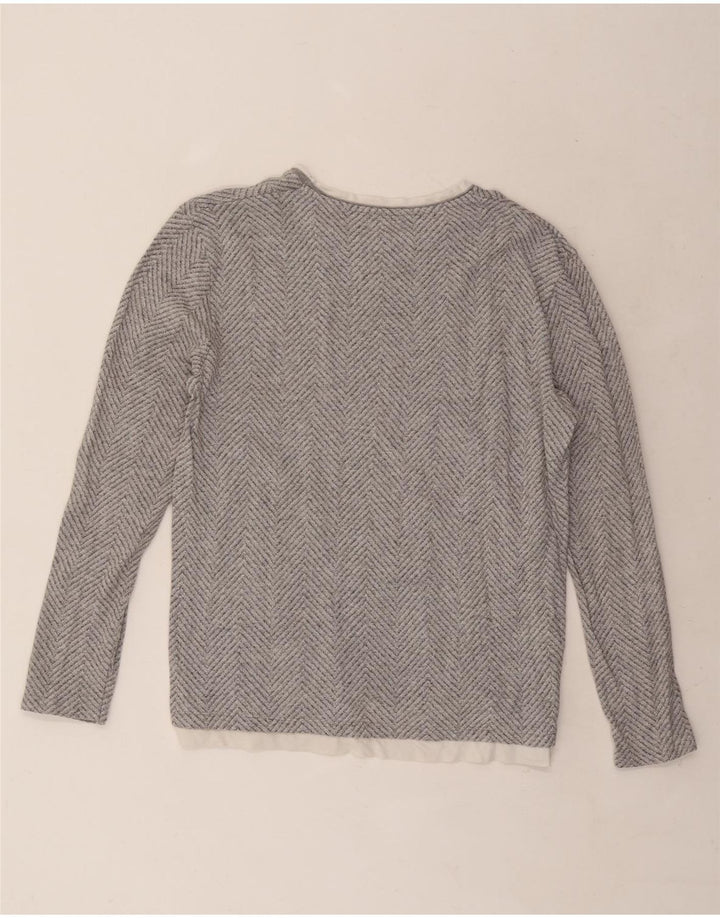 Zara Homme Top Manches Longues Grand Chevrons Gris