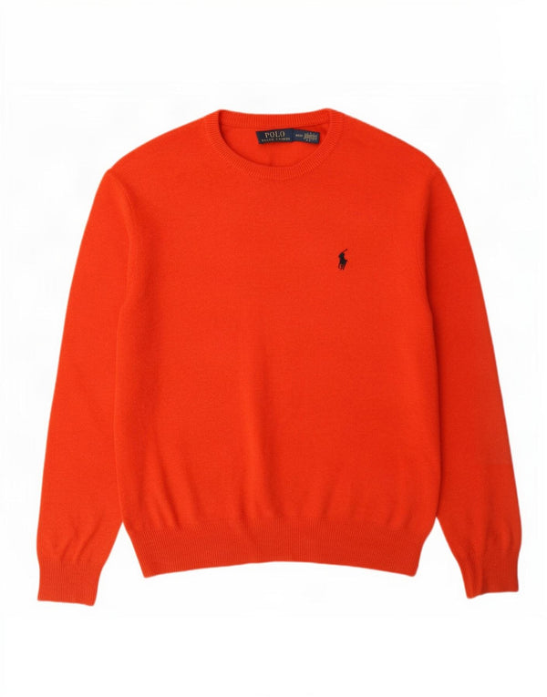Polo Ralph Lauren Pull ras du cou pour homme en laine orange moyen