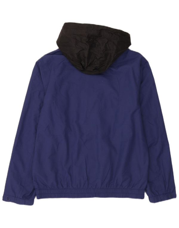 Timberland Veste coupe-vent à capuche pour homme UK 36 Small Bleu Colorblock