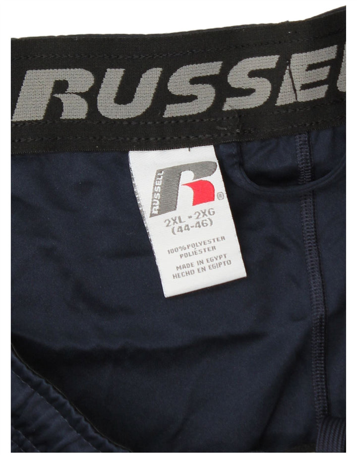 RUSSELL ATHLETIC Short de sport Dri-Power pour homme 2XL Bleu marine Polyester