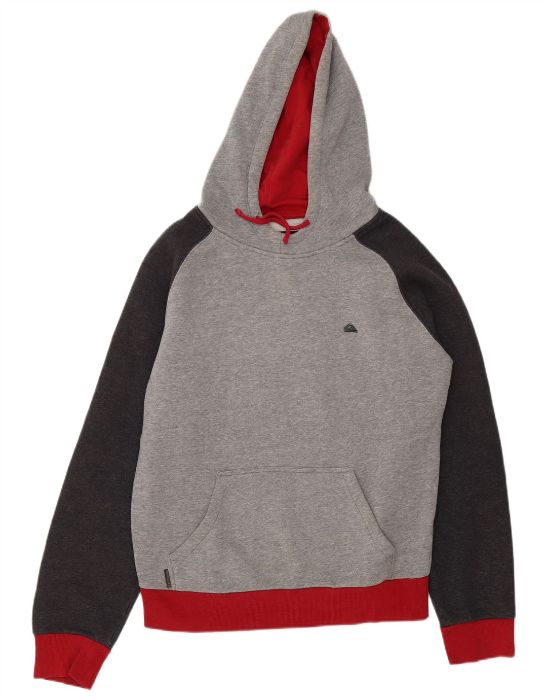 Quiksilver Pull à capuche pour homme en coton color block gris moyen