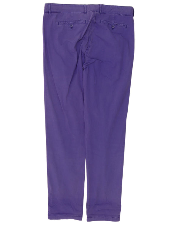 Marks & Spencer Pantalon chino droit pour femme UK 12 Medium W34 L30 Violet
