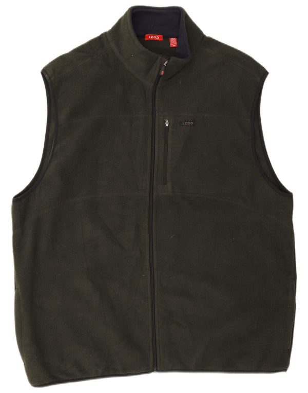 IZOD Gilet Polaire Homme UK 44 2XL Kaki Polyester