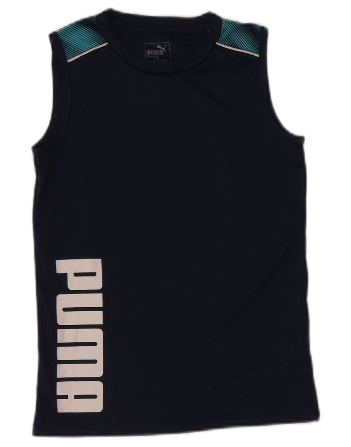 PUMA Débardeur graphique garçon 7-8 ans Bleu marine Polyester