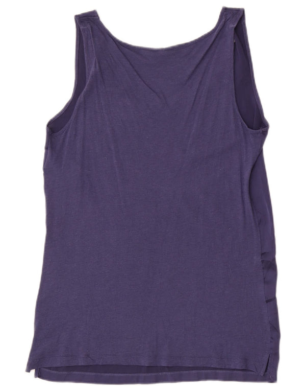 Benetton Débardeur Femme UK 12 Violet Moyen Polyester
