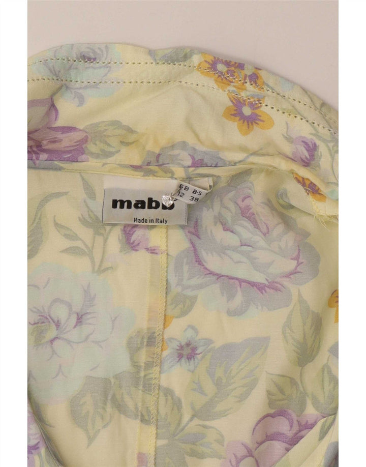 mabb Chemisier à manches courtes pour femme UK 12 Medium Multicolore Floral