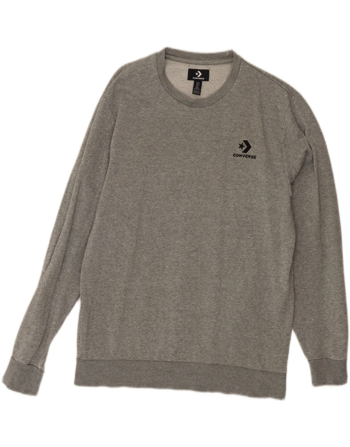 CONVERSE Sweat-Shirt Homme Gris Moyen Coton