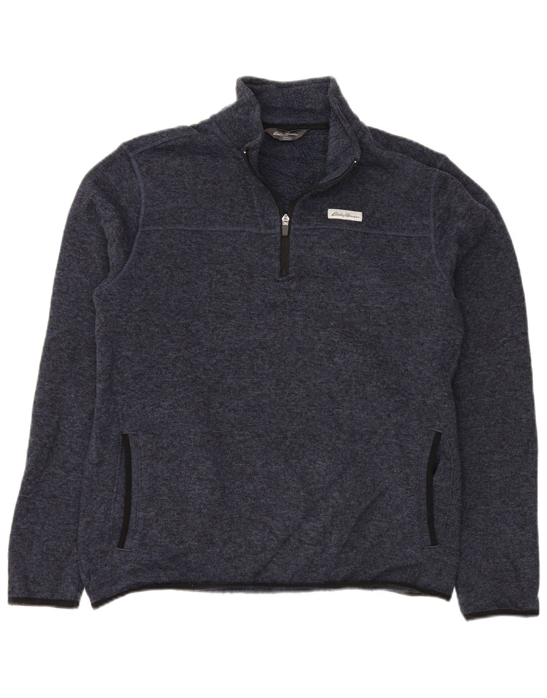 EDDIE BAUER Sweat-shirt à col zippé pour homme Grand bleu marine Polyester