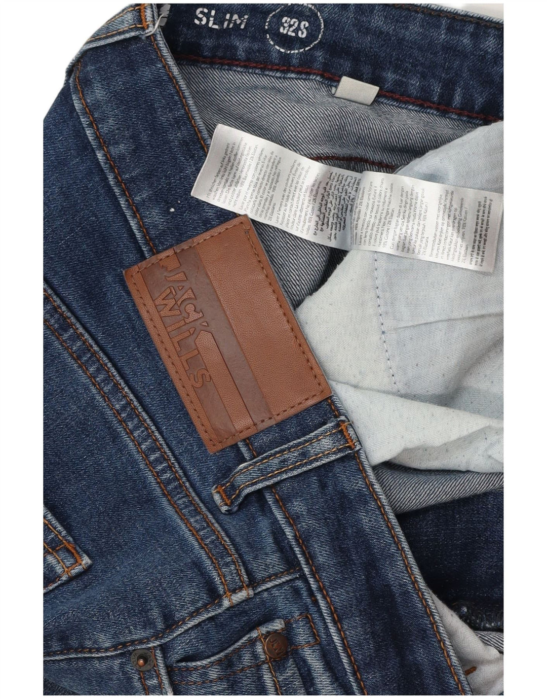 Jack Wills Jean Slim Homme W32 L29 Bleu Coton