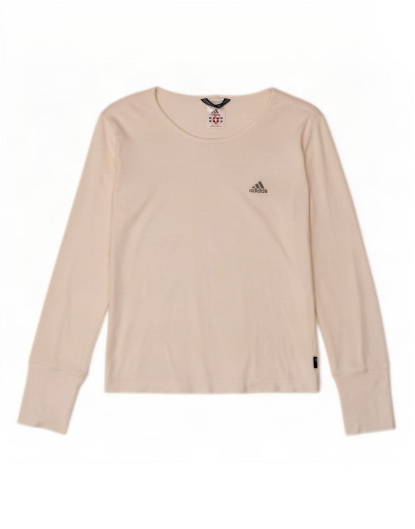 Adidas Haut à manches longues pour femme UK 14 Blanc moyen
