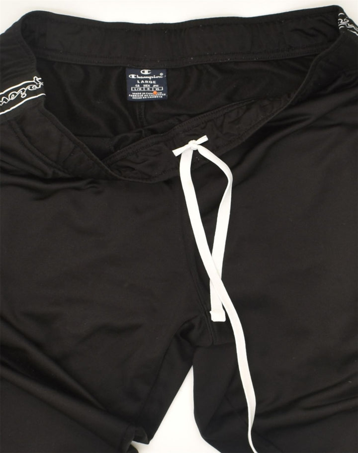 CHAMPION Pantalon de Survêtement Graphique Homme Joggers Large Noir Polyester