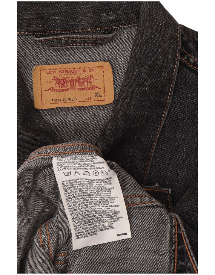 Levi's Veste en jean fille 15-16 ans XL Gris Coton