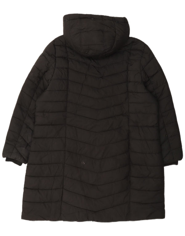 M&Co Manteau rembourré à capuche pour femme UK 22 3XL Noir
