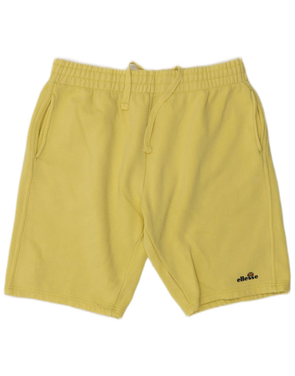 ELLESSE Mens Sport Shorts XL Yellow Cotton