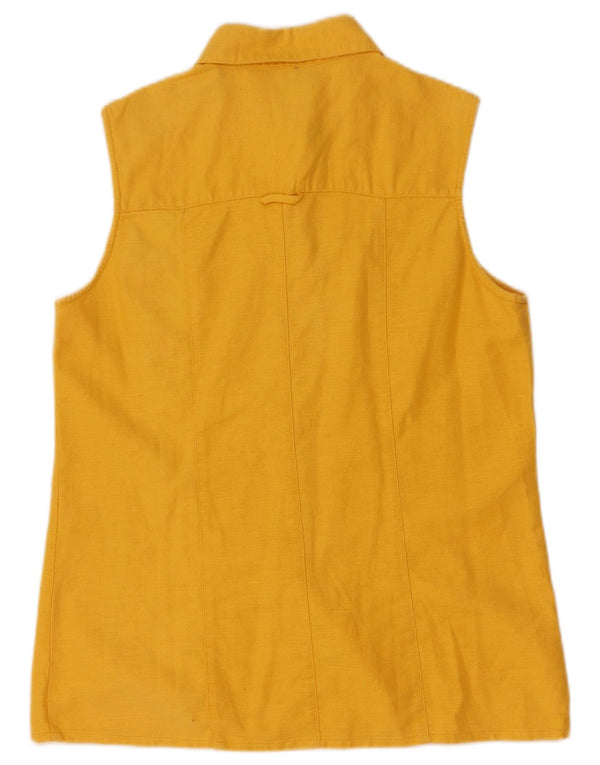 Ragazza Chemisier sans manches pour femme UK 12 Jaune moyen