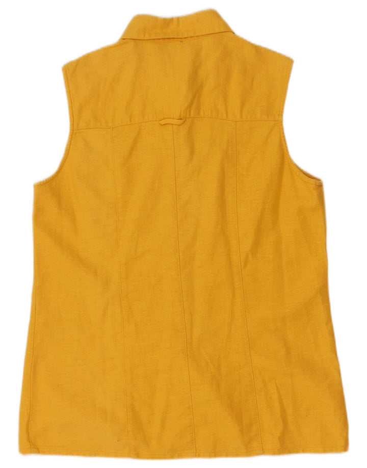 Ragazza Chemisier sans manches pour femme UK 12 Jaune moyen