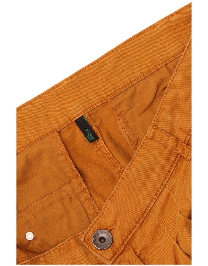 Benetton Pantalon Chino Pegged Femme W34 L29 Orange