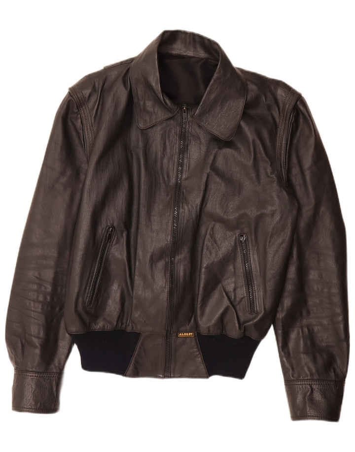 Veste en cuir Albert pour femme UK 16 Large Marron