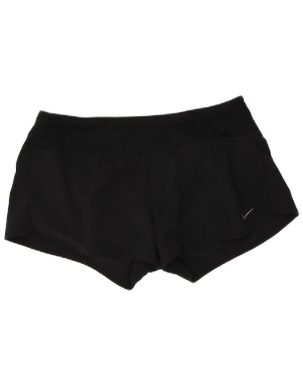 Nike Short de sport Dri Fit pour femme UK 14 Noir moyen Polyester
