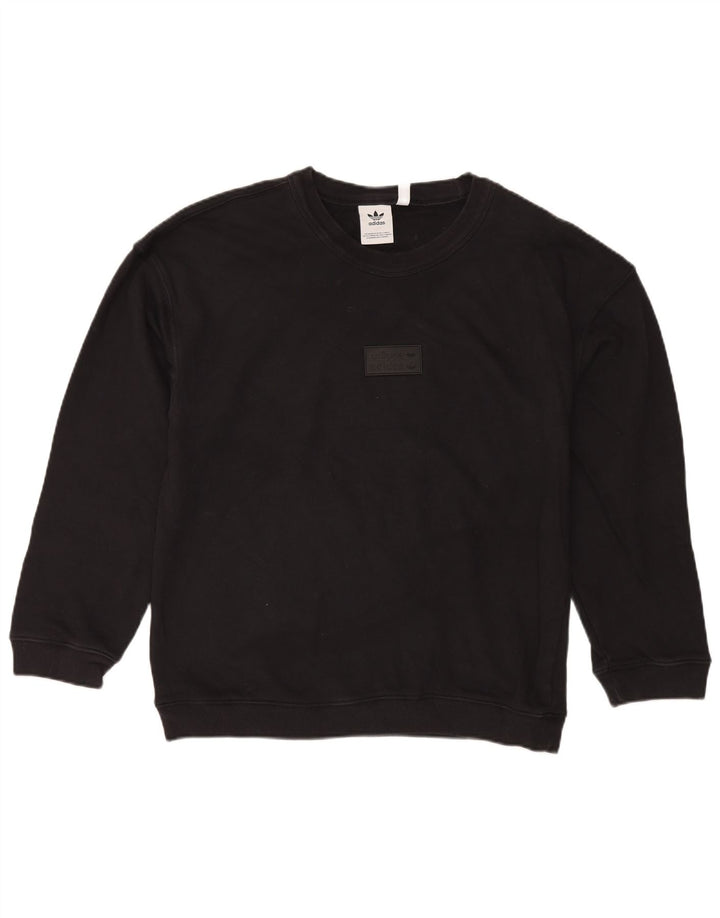 Adidas Sweat-shirt pour homme en coton noir moyen