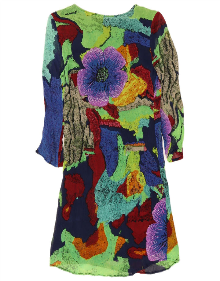 Desigual Robe trapèze à motif abstrait pour femme EU 38 Medium Multicolore