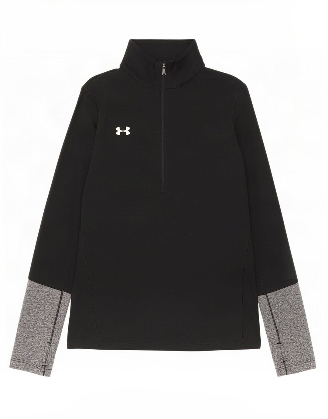 Under Armour Haut de Survêtement Pull Femme UK 6 XS Noir Colourblock