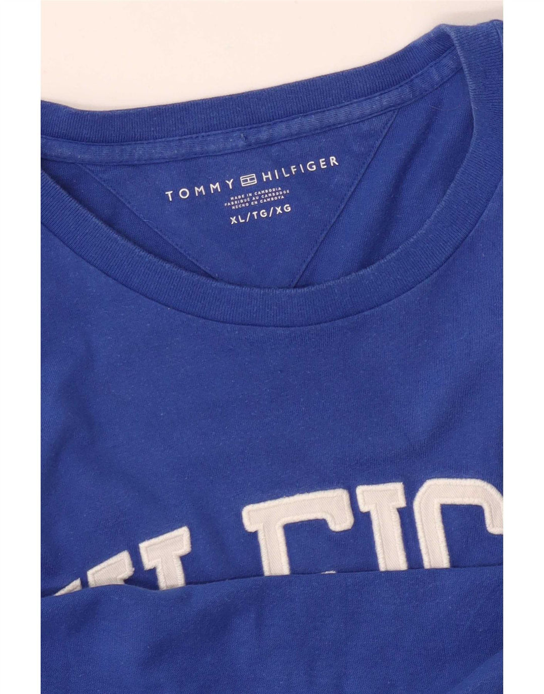 Tommy Hilfiger T-shirt graphique pour homme XL Bleu
