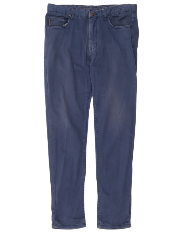 Zara Pantalon décontracté slim pour homme EU 42 Large W32 L29 Bleu Coton