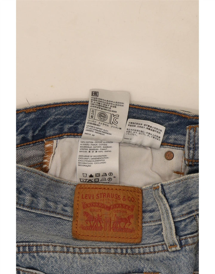 Levi's Mini Jupe En Jean Effet Déchiré W28 Femme Bleu Moyen Coton