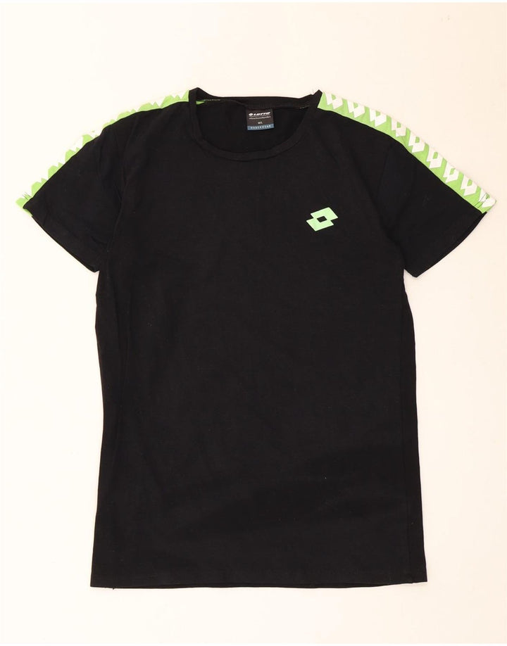 Lotto T-Shirt Graphique Homme Noir Moyen Coton Colorblock