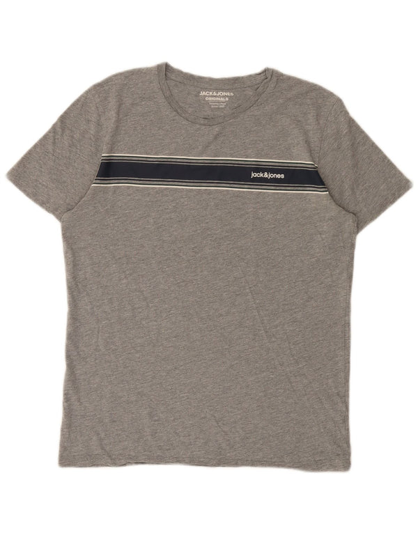 Jack & Jones T-Shirt Homme Gris Small Colorblock