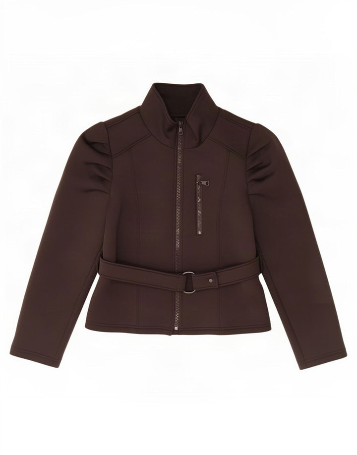 Zara Veste Bomber Femme UK 18 XL Noir Polyester