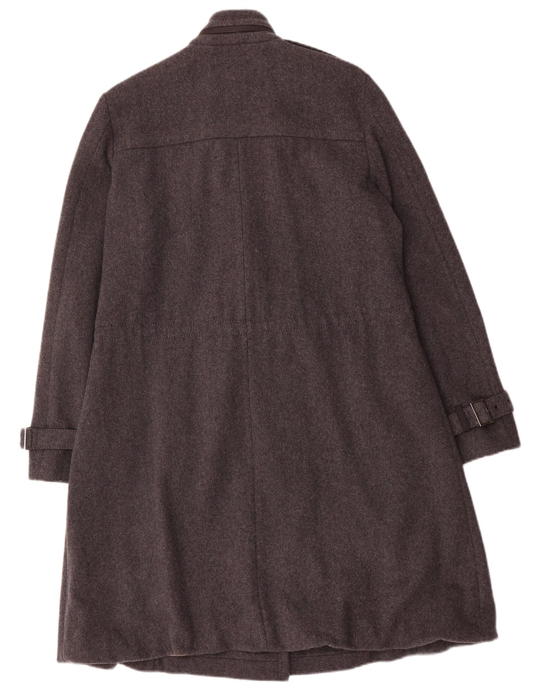 Marella Manteau militaire à double boutonnage pour femme UK 10 Petite laine grise