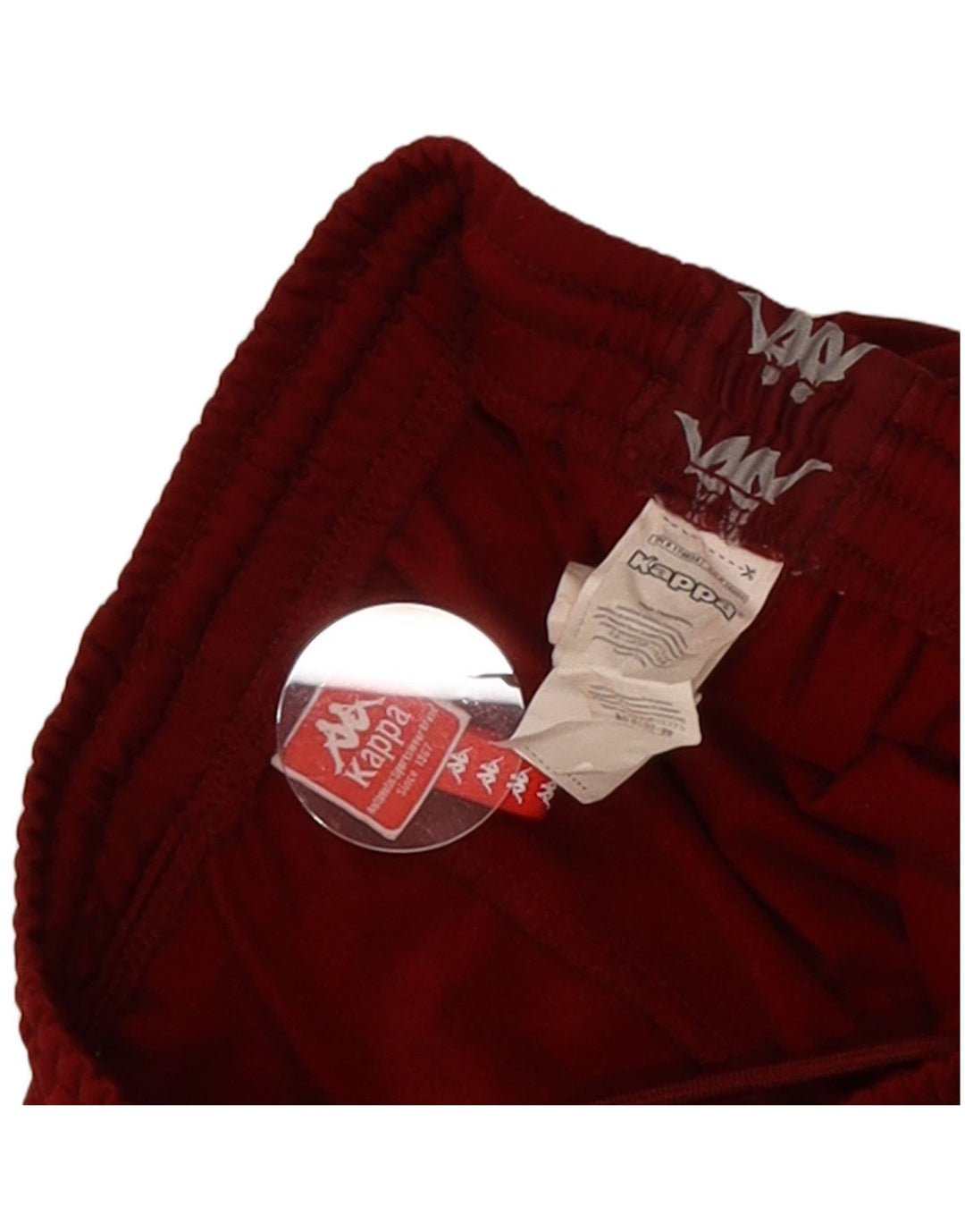 Kappa Pantalon de Survêtement Graphique Homme Large Rouge Colorblock Polyester