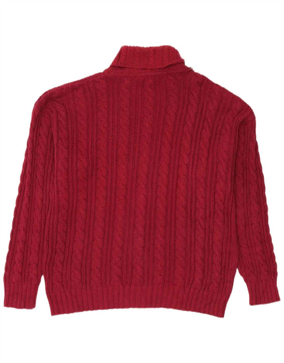 Eddie Bauer Pull col roulé pour homme en coton rouge Taille L