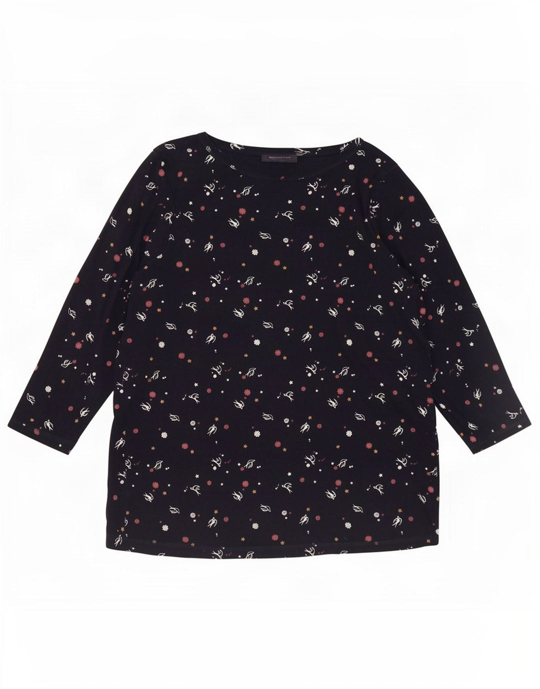 Marks & Spencer Haut à motif abstrait pour femme Manches 3/4 UK 20 2XL Bleu marine