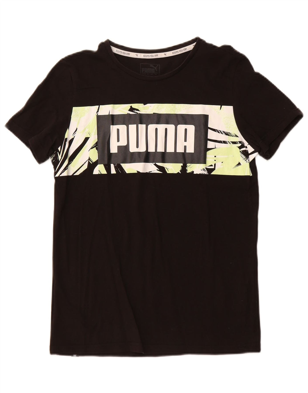 PUMA T-Shirt Graphique Garçon 13-14 ans Noir Coton