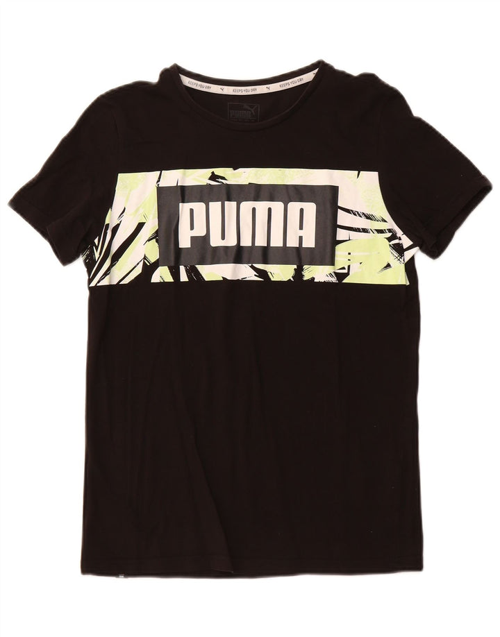 PUMA T-Shirt Graphique Garçon 13-14 ans Noir Coton