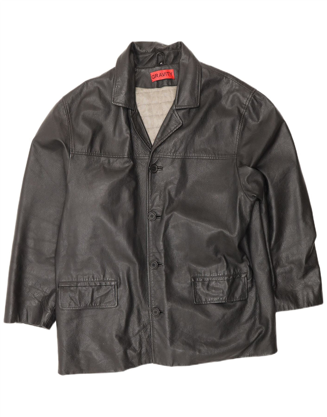 Veste en cuir homme vintage UK 38 Cuir noir moyen