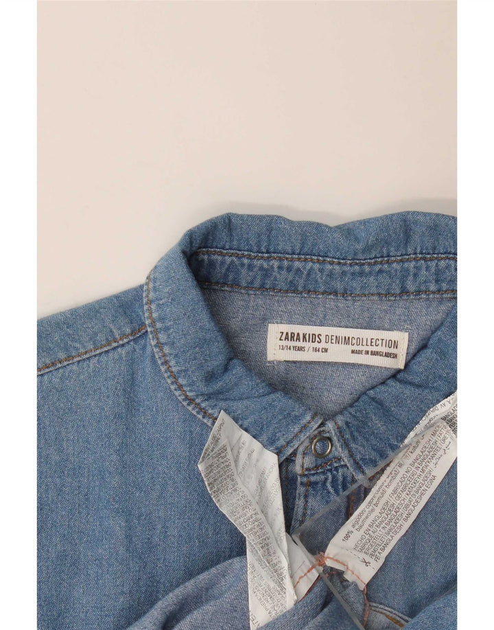 Chemise en jean Zara garçon 13-14 ans bleu coton