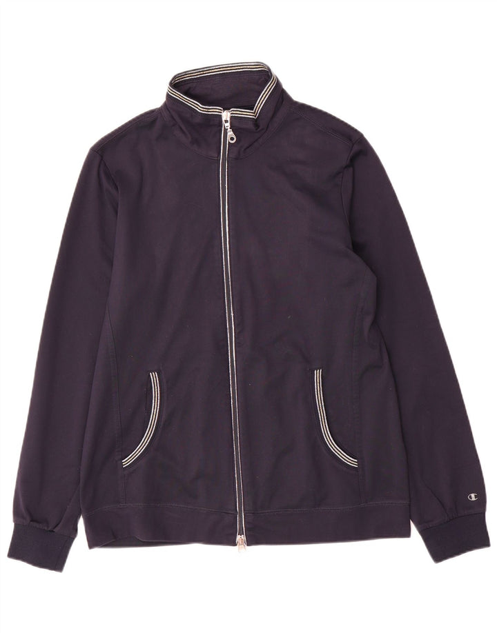 Champion Veste de survêtement Easy Fit pour femme UK 14 Bleu marine moyen
