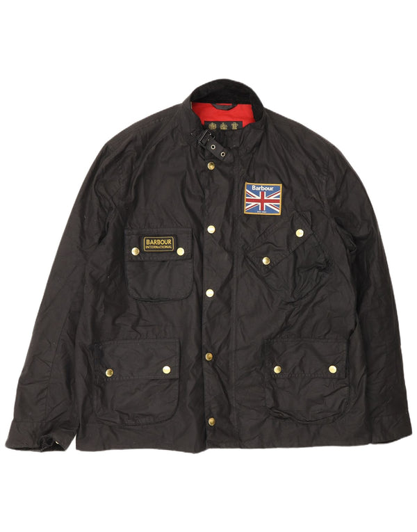 Barbour Veste en coton ciré pour homme UK 44 2XL Coton noir