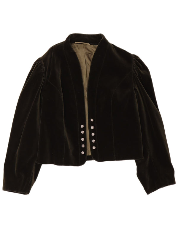 Trachten Gerlach Veste boléro en velours pour femme EU 44 XL Coton kaki